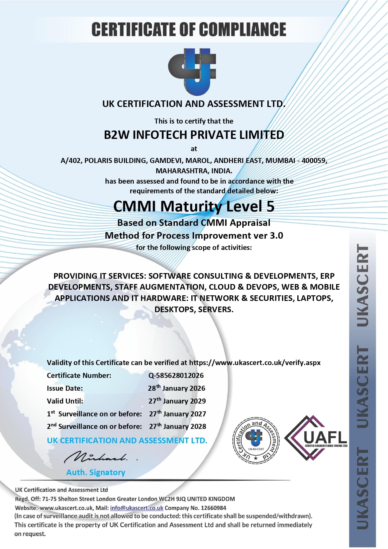 CMMI Level 5 Certification