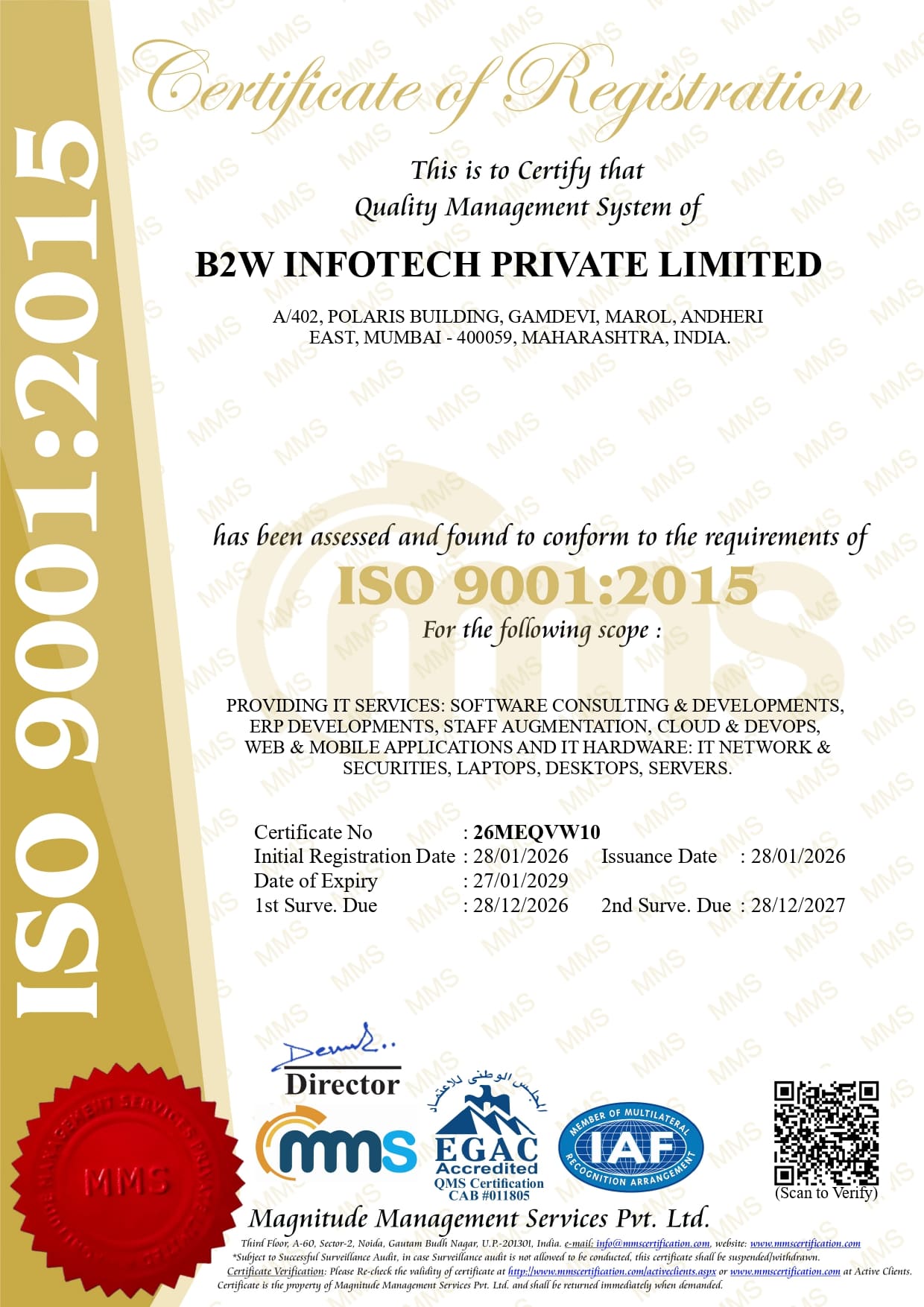ISO 9001:2015 Certification